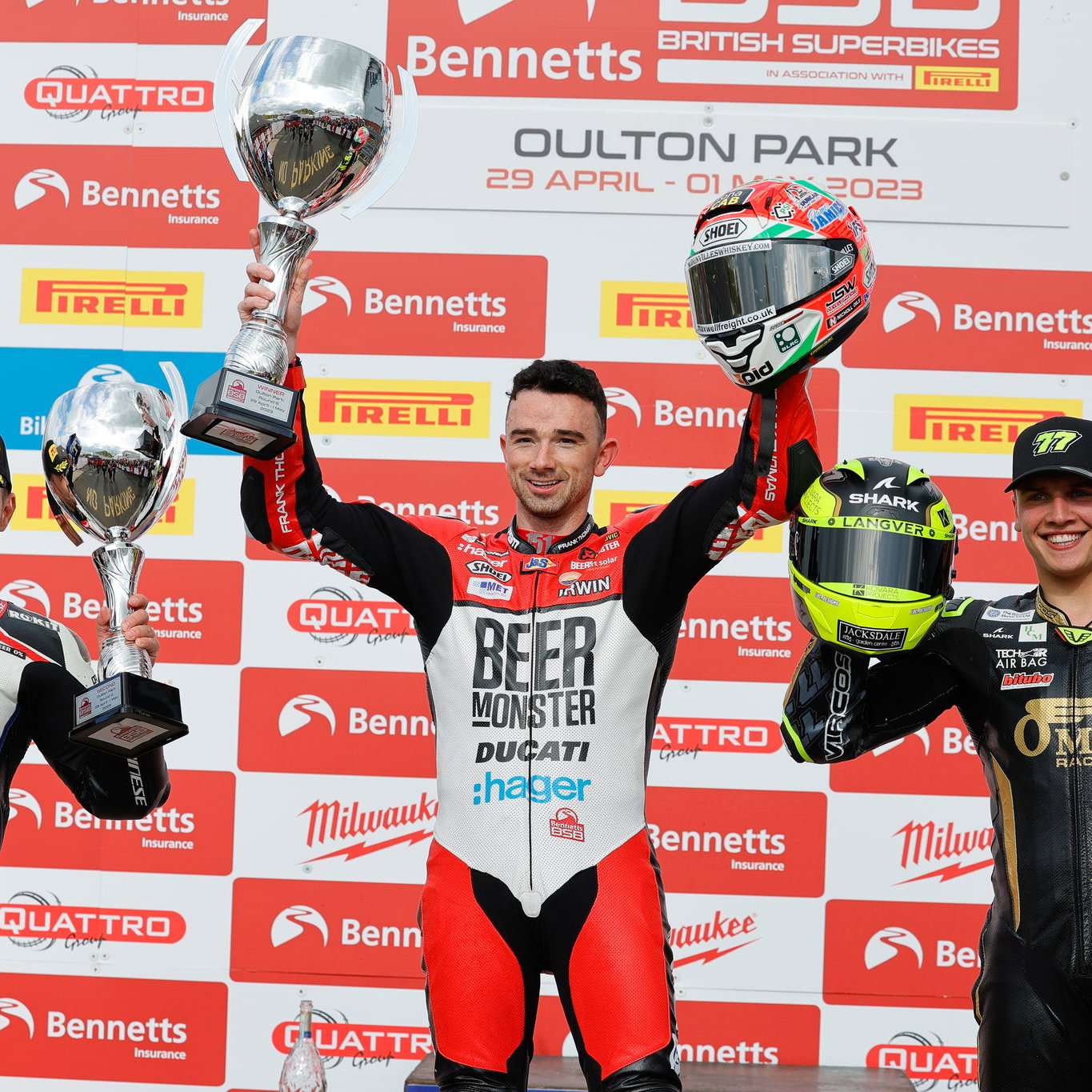 Oulton Park, Race Three, Podium , Irwin, Haslam, Ryde, round 2 , 2023